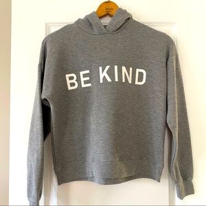 Marled BE KIND Graphic Hoodie Sweatshirt Grey, Soft & Stretchy